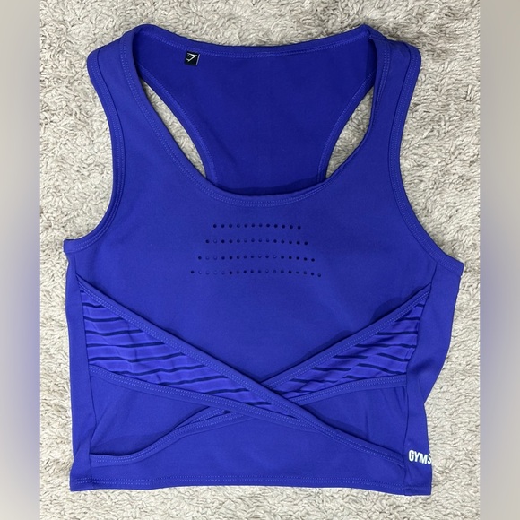 EUC! Gymshark Purple Crop Tank Top size XS - Picture 1 of 4